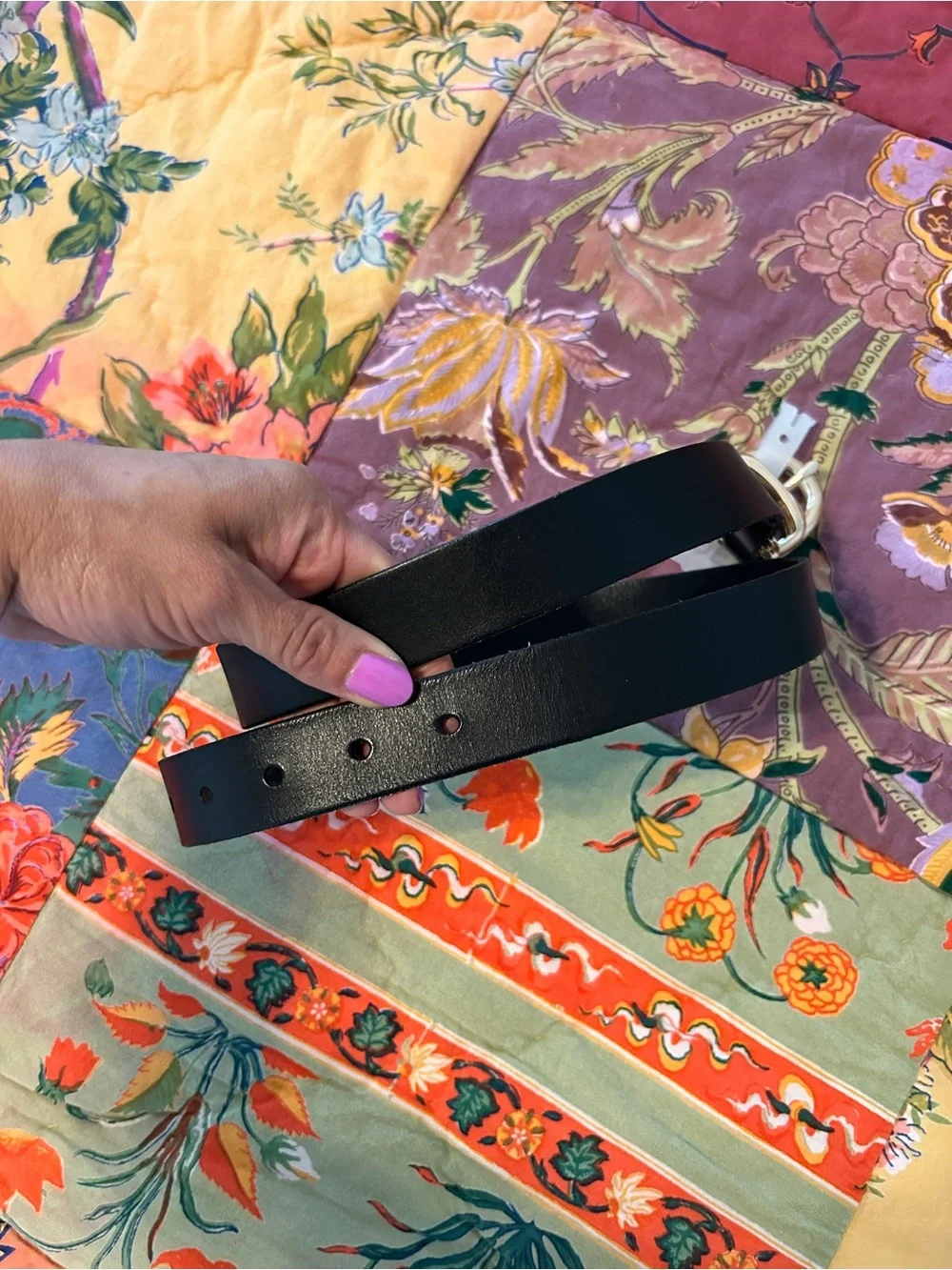 Loft Molded Buckle Leather Belt